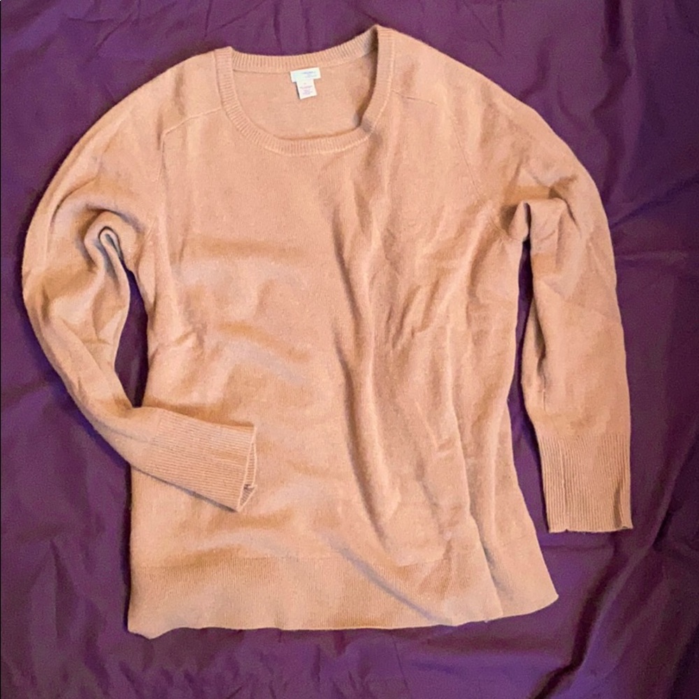 Halogen Camel-Color Cashmere Sweater - image 1